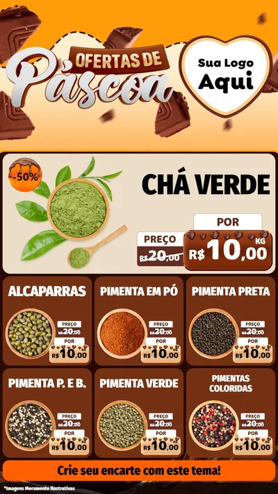 Modelo de Rede Social para Stories com o tema Ofertas de Páscoa para Produtos Naturais