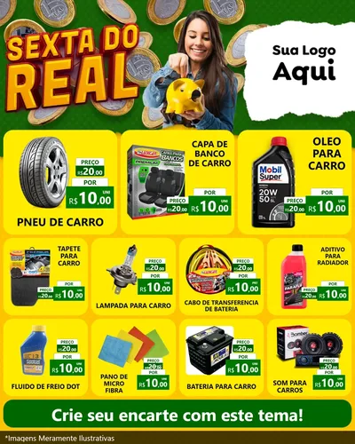 Modelo de Rede Social para Feed Instagram com o tema Sexta do Real para Auto peças