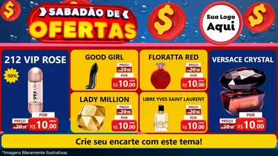 Modelo de TV para TV Horizontal com o tema Sabadão de Ofertas para Perfumes
