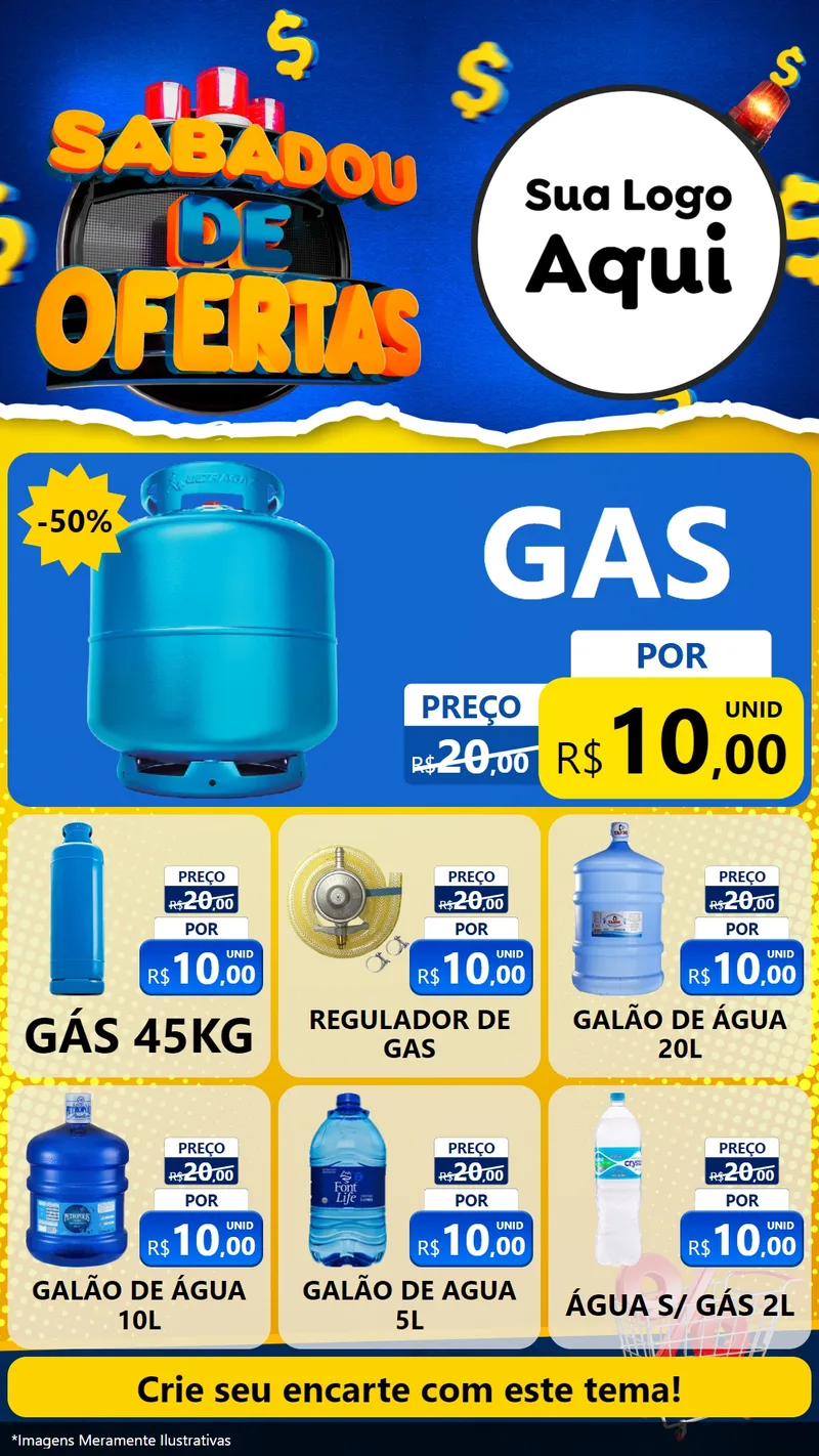 Modelo de Rede Social para Stories com o tema Sabadou de Ofertas para Água e gás