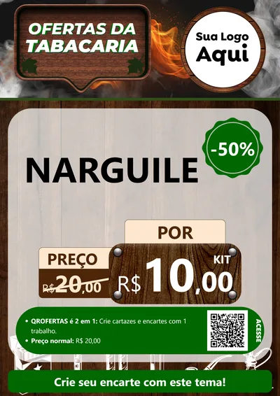 Modelo de Cartaz para Cartaz A4 Vertical com o tema Ofertas da Tabacaria para Tabacaria