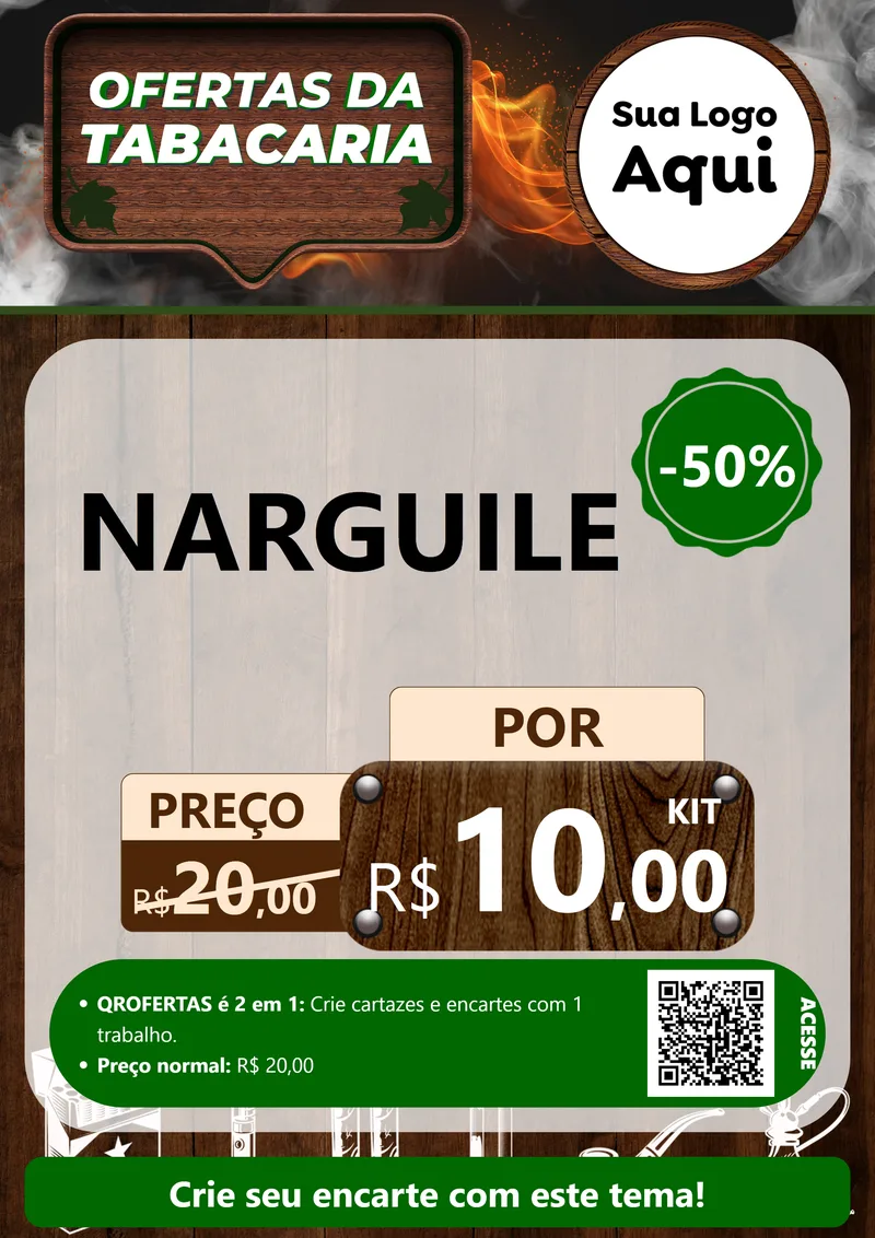 Modelo de Cartaz para Cartaz A4 Vertical com o tema Ofertas da Tabacaria para Tabacaria