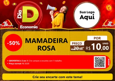 Modelo de Cartaz para Cartaz A4 Horizontal com o tema Dia D Economia para Bebês