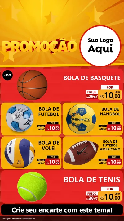 Modelo de TV para TV Vertical com o tema Promoção para Artigos Esportivos