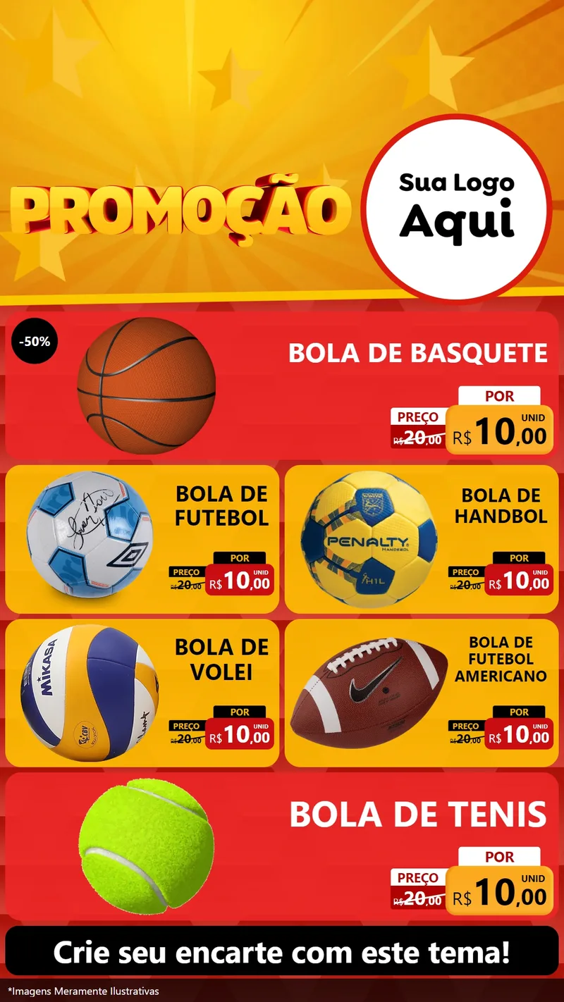 Modelo de TV para TV Vertical com o tema Promoção para Artigos Esportivos