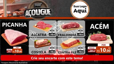 Modelo de TV para TV Horizontal com o tema Açougue para Açougue