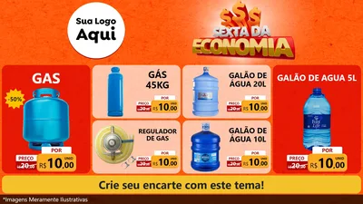Modelo de TV para TV Horizontal com o tema Sexta da Economia para Água e gás