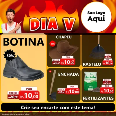Modelo de Rede Social para Feed Facebook com o tema Dia V para Agropecuária