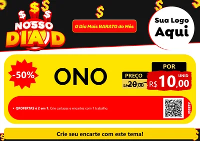 Modelo de Cartaz para Cartaz A4 Horizontal com o tema Nosso Dia D para Óticas