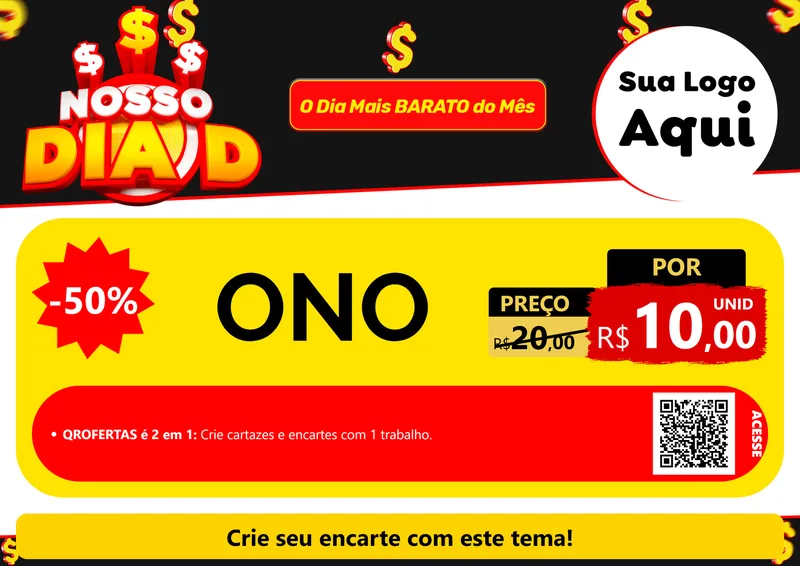Modelo de Cartaz para Cartaz A4 Horizontal com o tema Nosso Dia D para Óticas