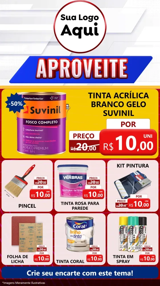 Modelo de Rede Social para Stories com o tema Aproveite para Tintas e Ferramentas