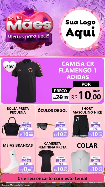 Modelo de Rede Social para Stories com o tema Dia das Mães Ofertas para Você! para Roupas e acessórios