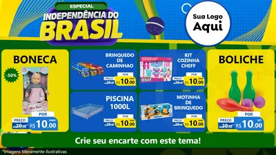 Modelo de TV para TV Horizontal com o tema Especial Independência do Brasil para Brinquedos
