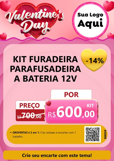 Modelo de Cartaz para Cartaz A4 Vertical com o tema Valentine's Day para Maquinas e Ferramentas