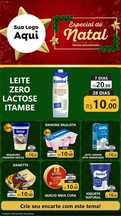 Modelo de Rede Social para Stories com o tema Especial de Natal para Frios e Laticínios