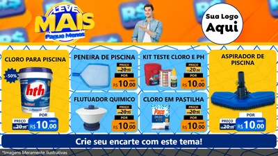 Modelo de TV para TV Horizontal com o tema Leve Mais, Pague Menos para Produtos para Piscina