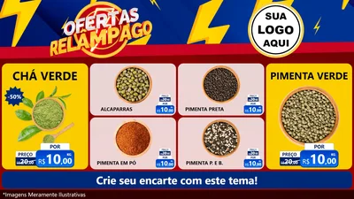 Modelo de TV para TV Horizontal com o tema Ofertas Relâmpago para Produtos Naturais