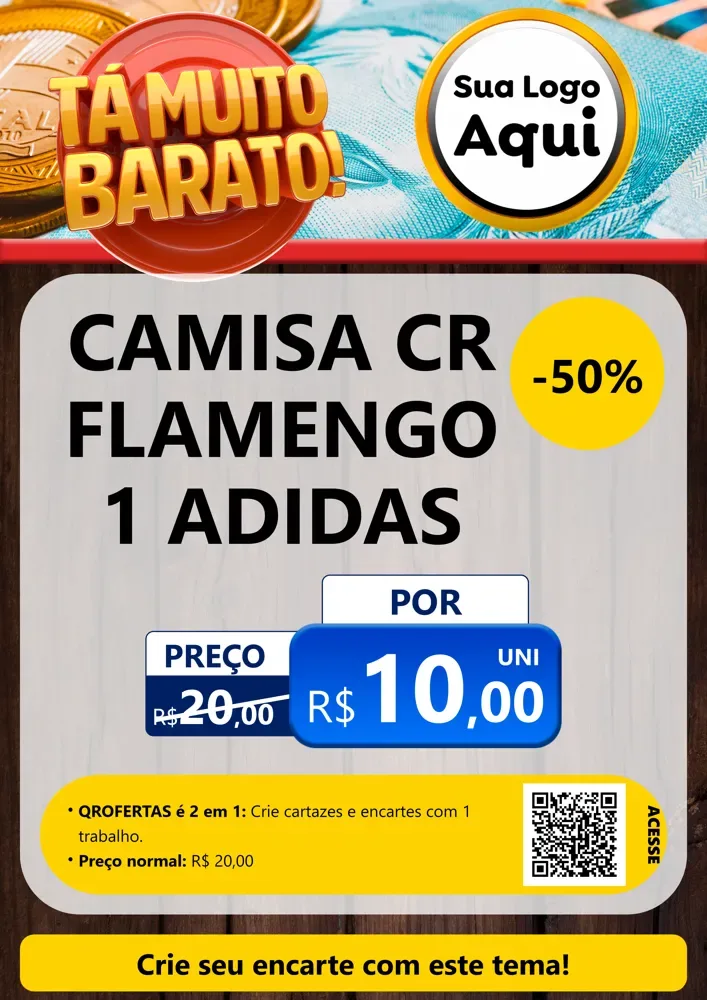 Modelo de Cartaz para Cartaz A4 Vertical com o tema Está Muito Barato para Roupas e acessórios
