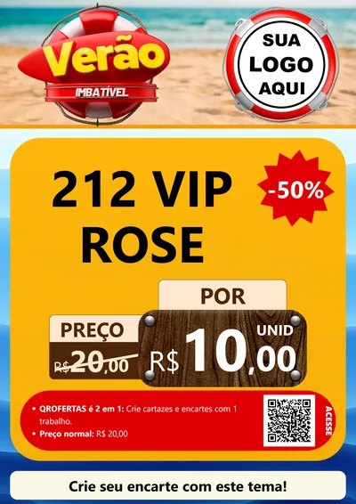 Modelo de Cartaz para Cartaz A4 Vertical com o tema Verão Imbatível para Perfumes
