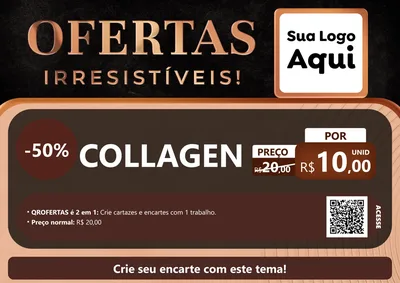 Modelo de Cartaz para Cartaz A4 Horizontal com o tema Ofertas Irresistíveis! para Suplementos alimentares