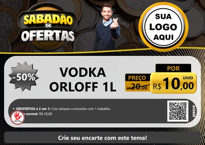 Modelo de Cartaz para Cartaz A4 Horizontal com o tema Sabadão de Ofertas para Distribuidora de bebidas