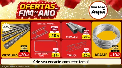 Modelo de TV para TV Horizontal com o tema Ofertas de Fim de Ano para Ferragens