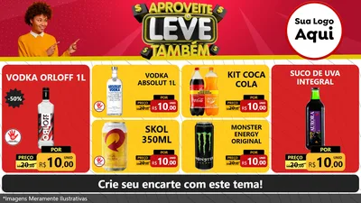 Modelo de TV para TV Horizontal com o tema Aproveite e Leve Também para Distribuidora de bebidas