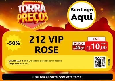 Modelo de Cartaz para Cartaz A4 Horizontal com o tema Torra Preços para Perfumes