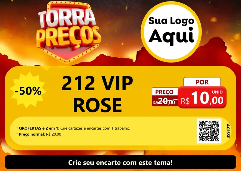 Modelo de Cartaz para Cartaz A4 Horizontal com o tema Torra Preços para Perfumes