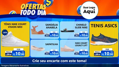 Modelo de TV para TV Horizontal com o tema Ofertas Todo Dia para Calçados