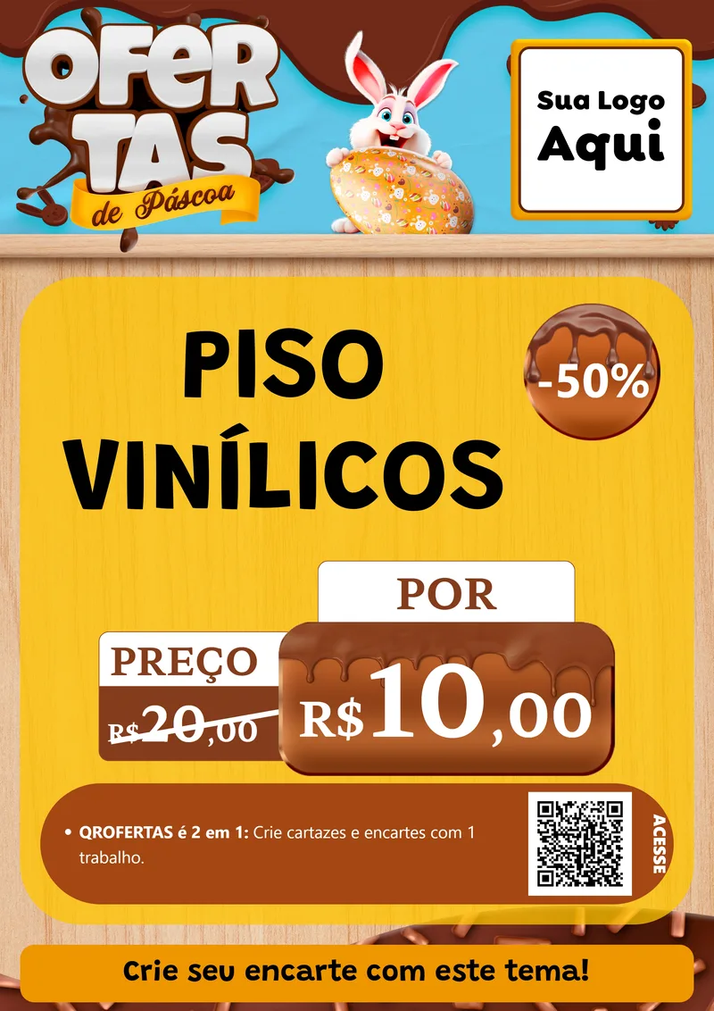 Modelo de Cartaz para Cartaz A4 Vertical com o tema Ofertas de Páscoa para Material para Construção