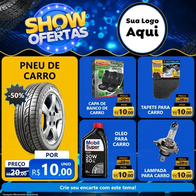 Modelo de Rede Social para Feed Facebook com o tema Show de Ofertas para Auto peças