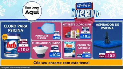 Modelo de TV para TV Horizontal com o tema Ofertas de Inverno para Produtos para Piscina