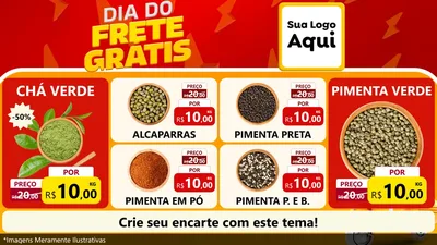 Modelo de TV para TV Horizontal com o tema Dia do Frete Grátis para Produtos Naturais