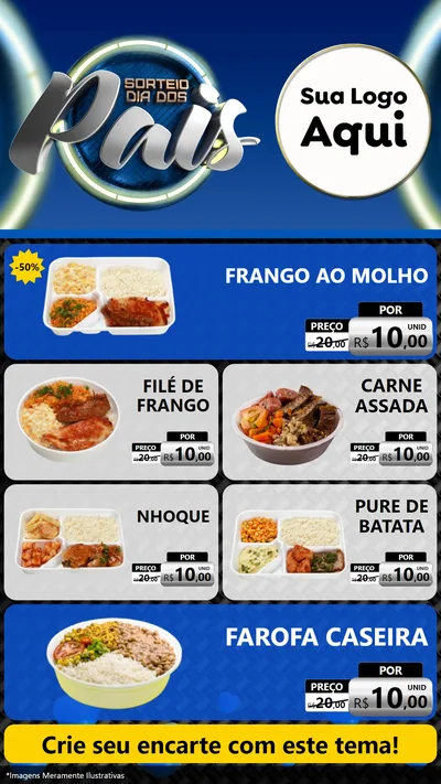 Modelo de TV para TV Vertical com o tema Sorteio Dia Dos Pais para Restaurante
