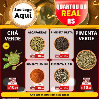 Modelo de Rede Social para Feed Facebook com o tema Quartou do Real para Produtos Naturais