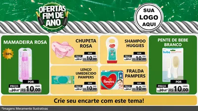 Modelo de TV para TV Horizontal com o tema Ofertas Fim de Ano para Bebês