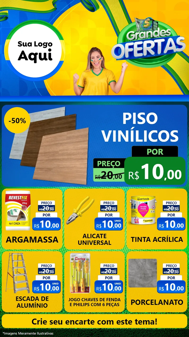 Modelo de Rede Social para Stories com o tema Grandes Ofertas para Material para Construção
