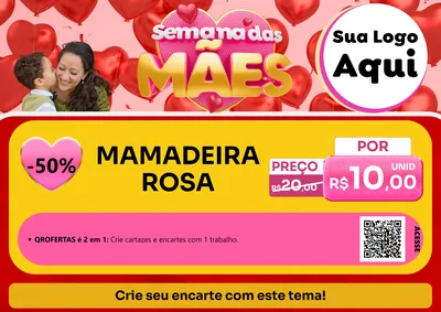 Modelo de Cartaz para Cartaz A4 Horizontal com o tema Semana Das Mães para Bebês
