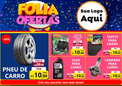 Modelo de Encarte para Encarte A4 Horizontal com o tema Folia de Ofertas para Auto peças