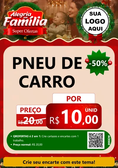 Modelo de Cartaz para Cartaz A4 Vertical com o tema Alegria Em Família - Super Ofertas para Auto peças
