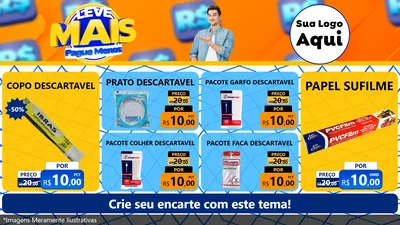 Modelo de TV para TV Horizontal com o tema Leve Mais, Pague Menos para Embalagens