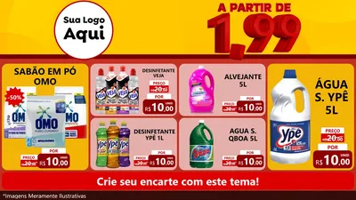 Modelo de TV para TV Horizontal com o tema A Partir de Um e Noventa e Nove - 1,99 para Produtos de Limpeza