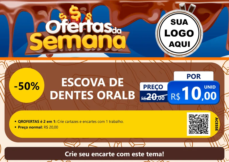 Modelo de Cartaz para Cartaz A4 Horizontal com o tema Ofertas da Semana - Páscoa para Higiene Pessoal