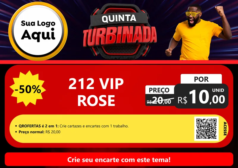 Modelo de Cartaz para Cartaz A4 Horizontal com o tema Quinta Turbinada para Perfumes