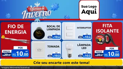 Modelo de TV para TV Horizontal com o tema Ofertas de Inverno para Materiais Elétricos