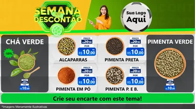 Modelo de TV para TV Horizontal com o tema Semana de Descontão - Copa para Produtos Naturais
