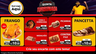 Modelo de TV para TV Horizontal com o tema Quinta Turbinada para Assados