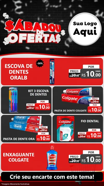 Modelo de TV para TV Vertical com o tema Sabadou de Ofertas para Higiene Pessoal