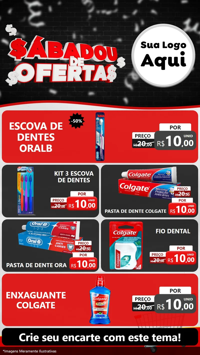 Modelo de TV para TV Vertical com o tema Sabadou de Ofertas para Higiene Pessoal